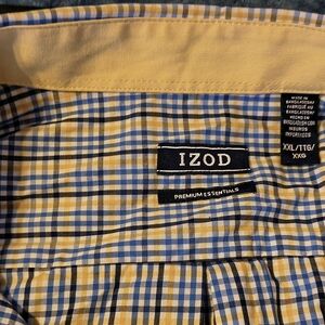 Izod Blue and Yellow Plaid Shirt